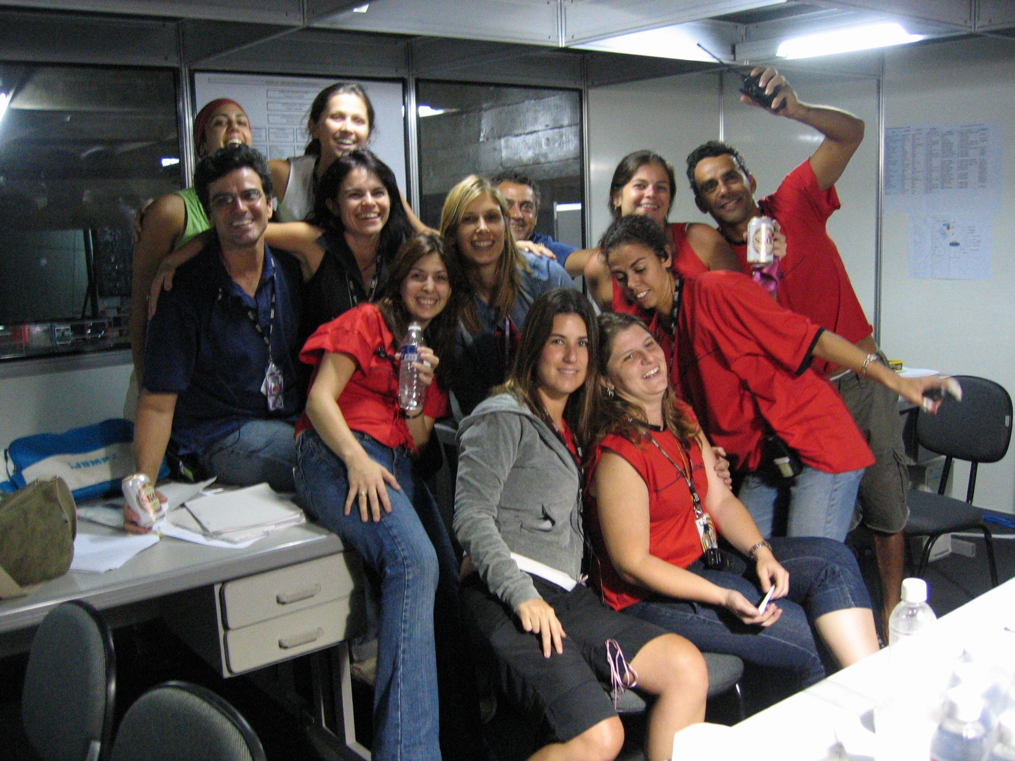 Equipa de produção num evento musical