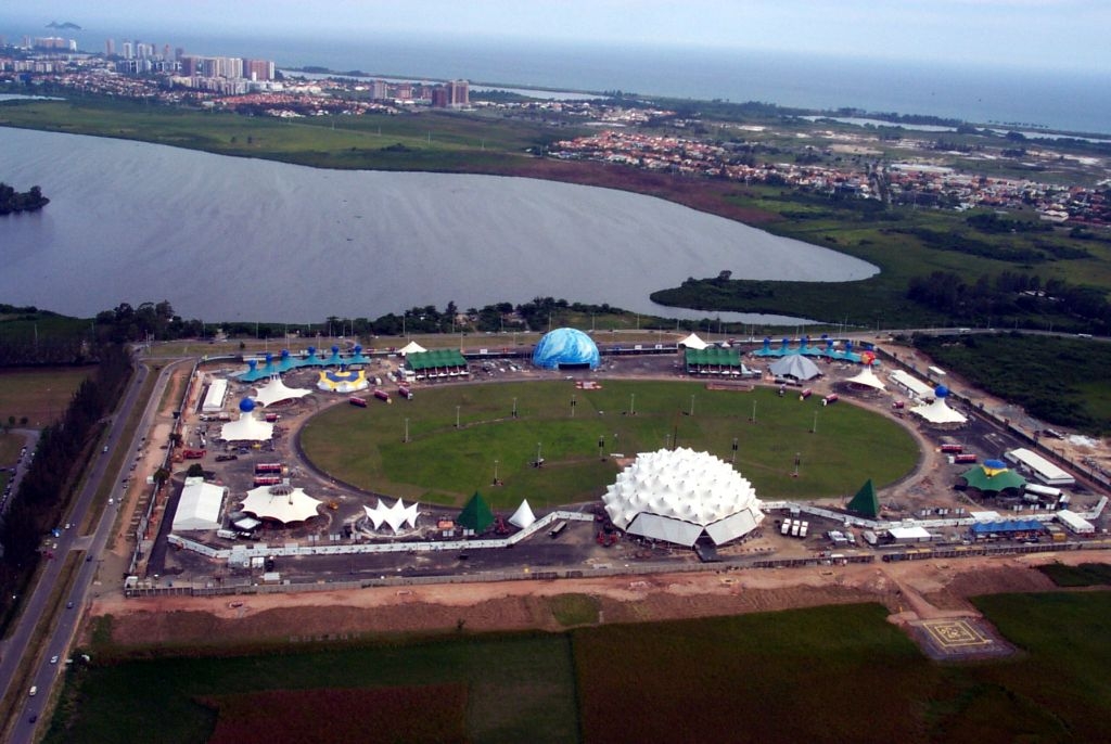 Vista aérea da Cidade do Rock